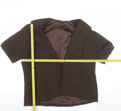 Womens UK Size 16 JF by Javid Brown Classic Blouse