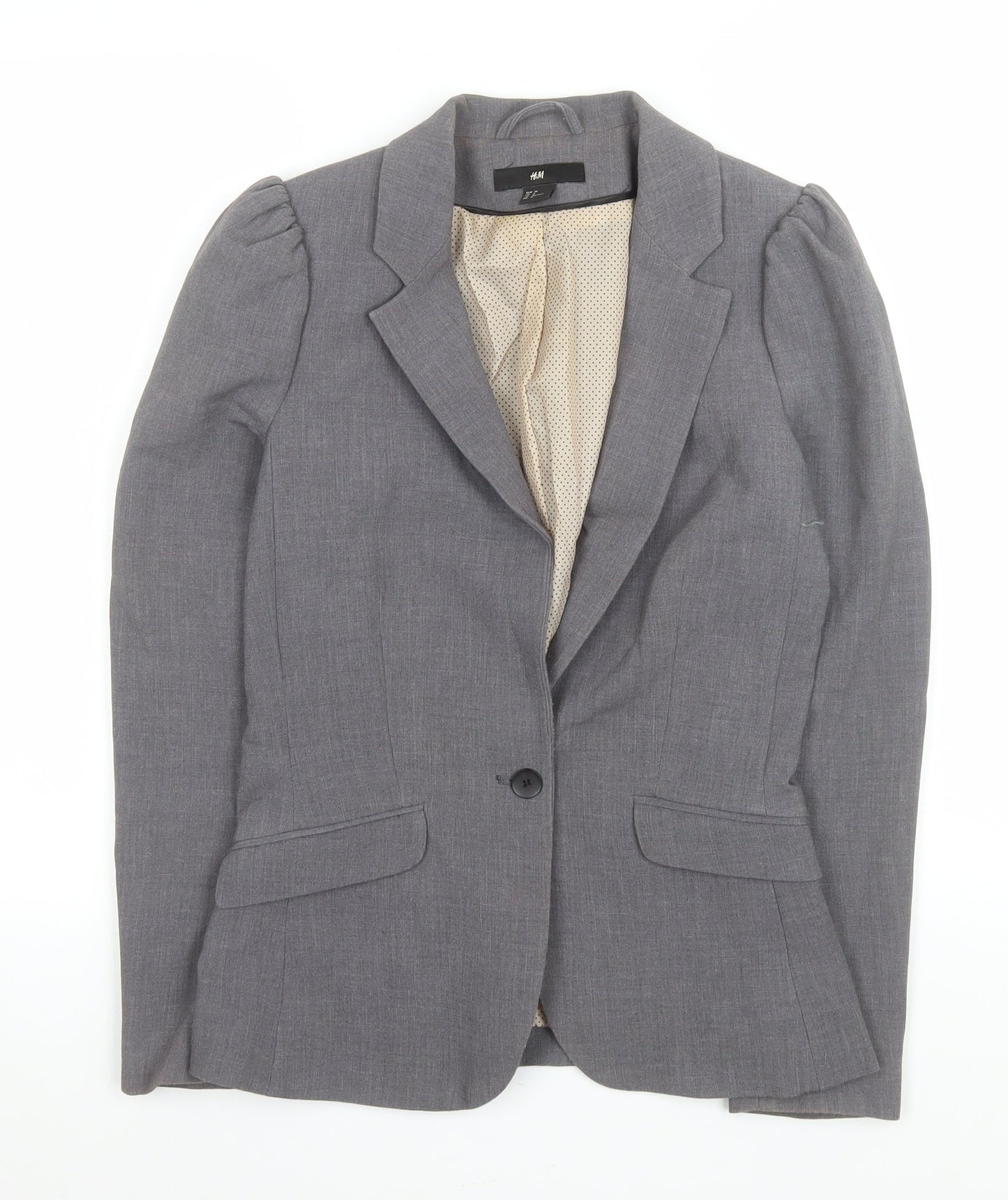 Womens UK Size 8 H&M Regular Grey Suit Jacket