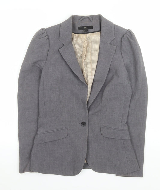 Womens UK Size 8 H&M Regular Grey Suit Jacket