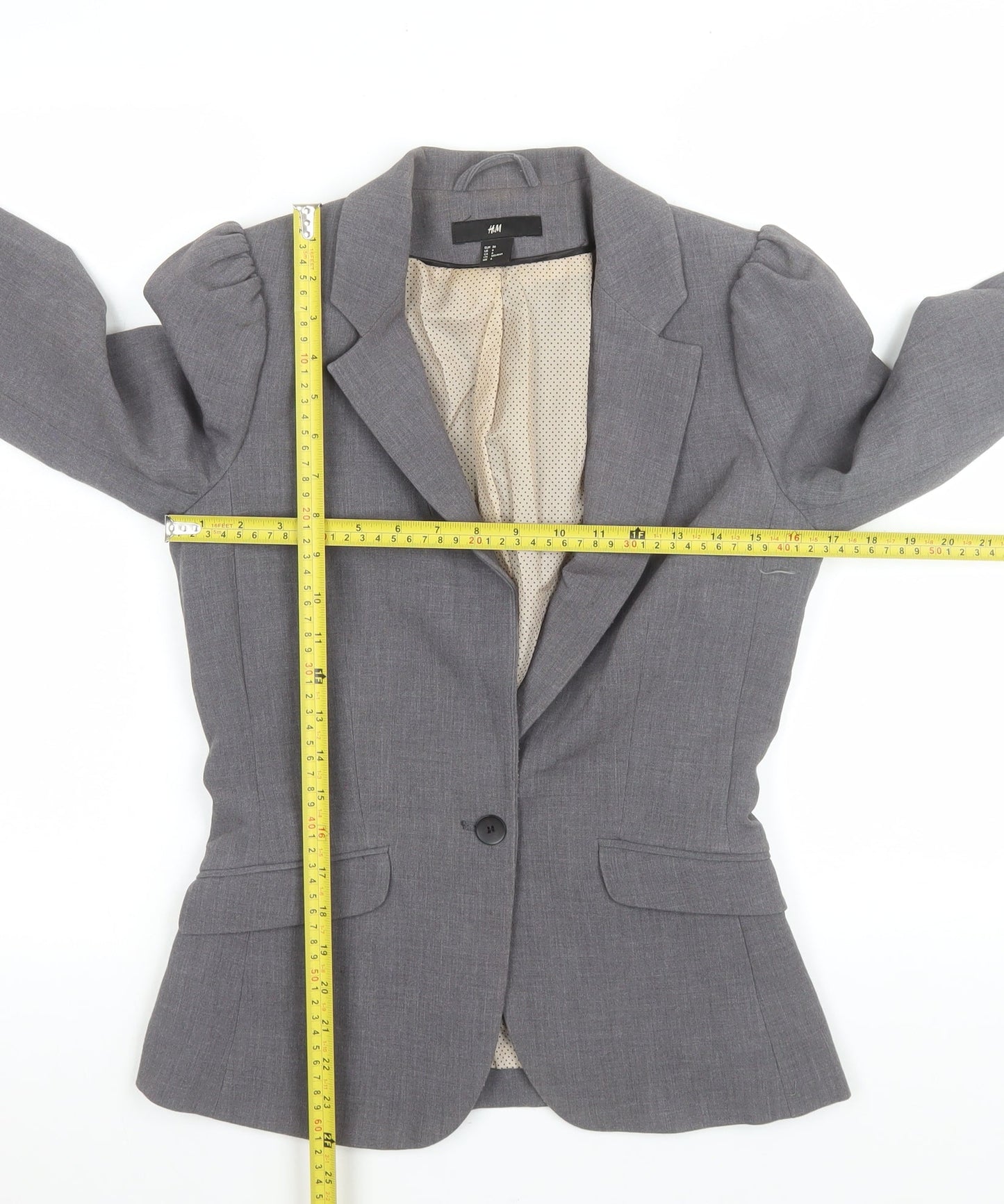 Womens UK Size 8 H&M Regular Grey Suit Jacket