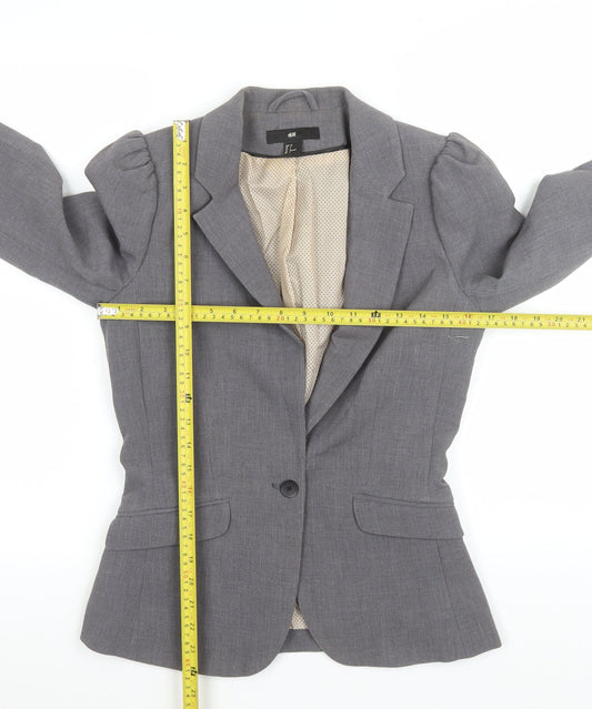 Womens UK Size 8 H&M Regular Grey Suit Jacket
