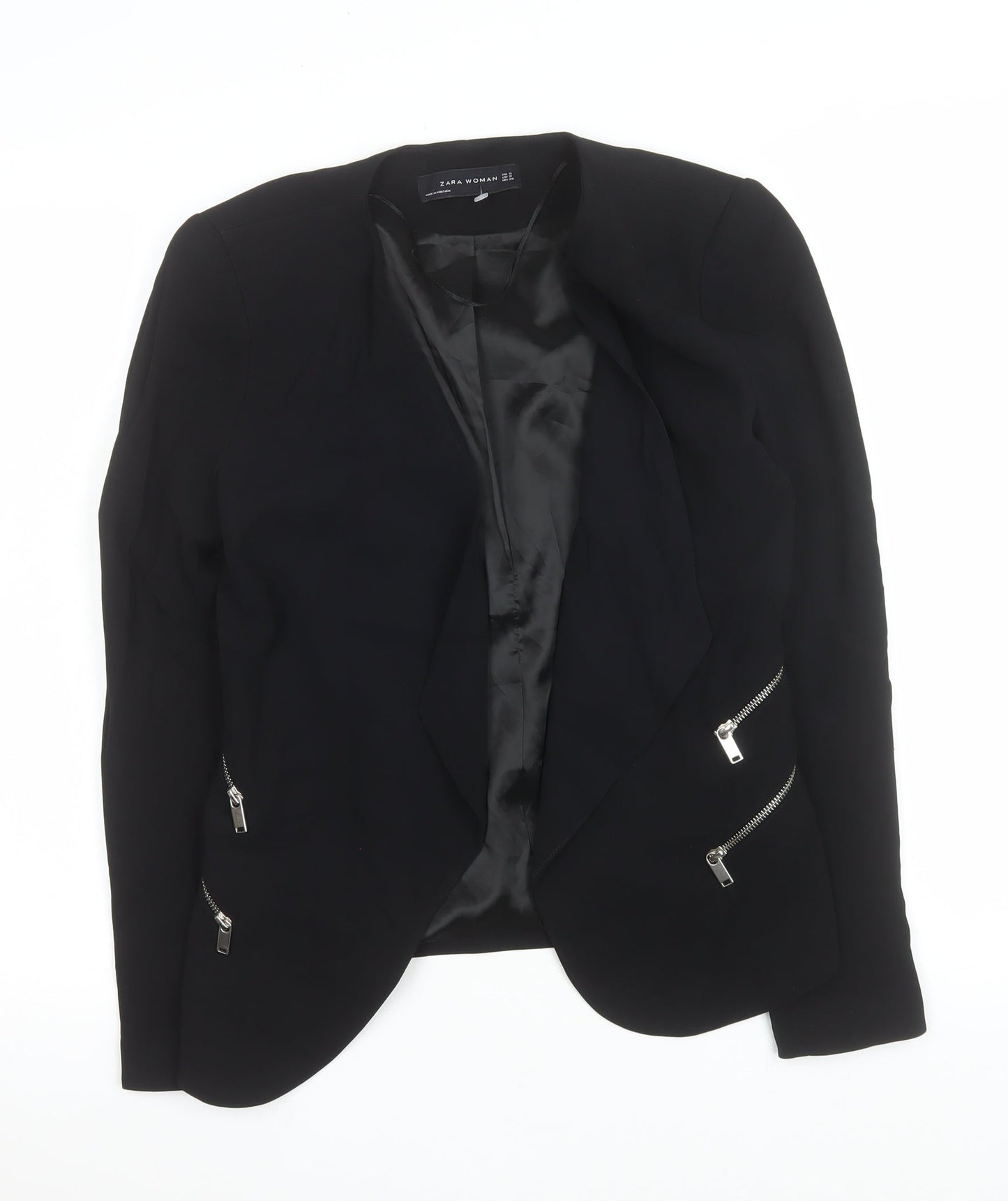 Womens UK Size 8 Zara Regular Black Blazer