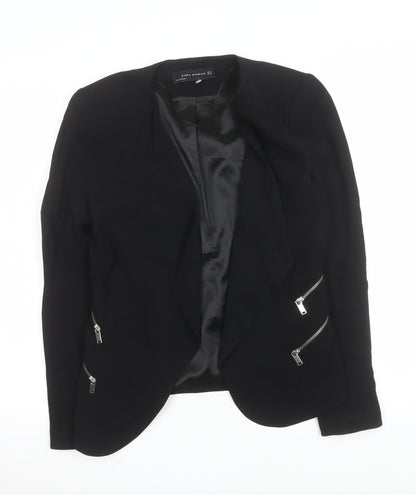 Womens UK Size 8 Zara Regular Black Blazer
