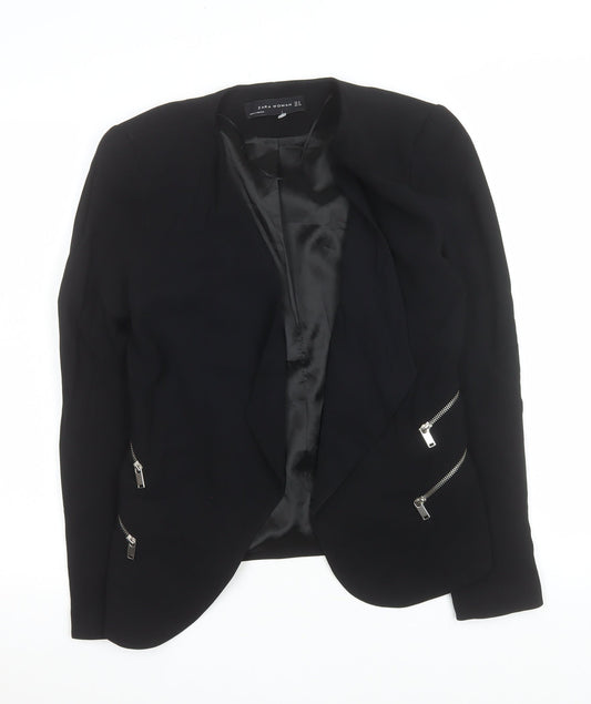 Womens UK Size 8 Zara Regular Black Blazer