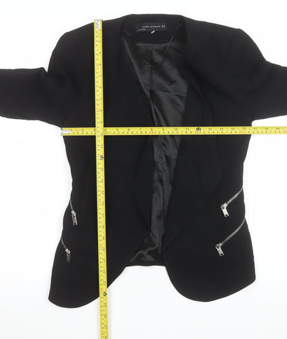 Womens UK Size 8 Zara Regular Black Blazer