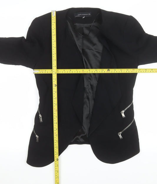 Womens UK Size 8 Zara Regular Black Blazer