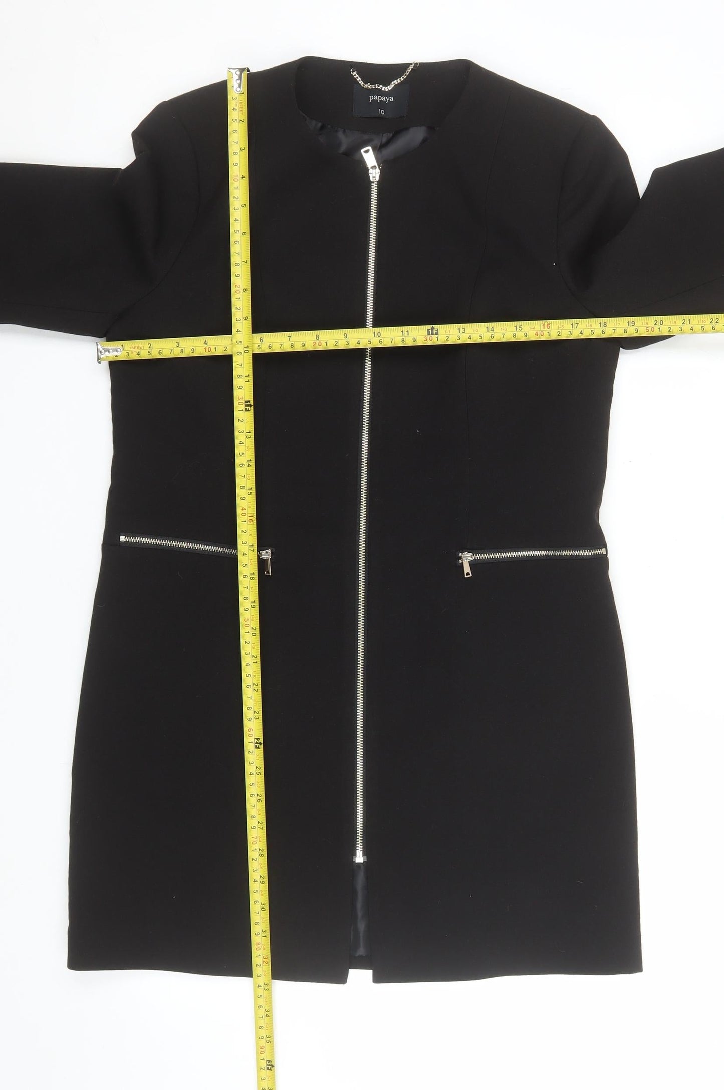 Womens UK Size 10 Papaya Black Basic Jacket