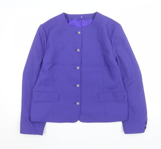 Womens UK Size 14 Debenhams Regular Purple Blazer