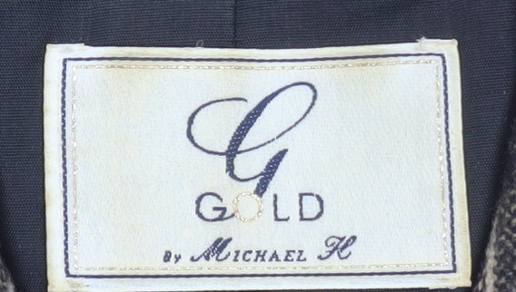 Womens UK Size 12 Gold by Michael K Regular Beige Blazer