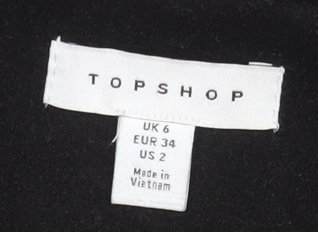 Unisex Adults UK Size 34 Topshop Black Overcoat
