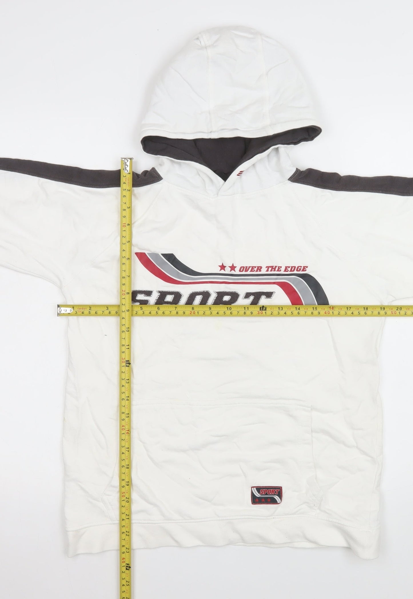 Teens UK Size 14 Rebel White Pullover Hoodie