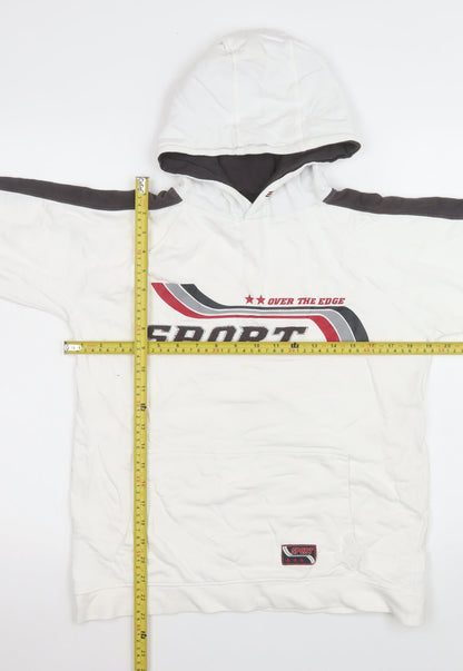 Teens UK Size 14 Rebel White Pullover Hoodie