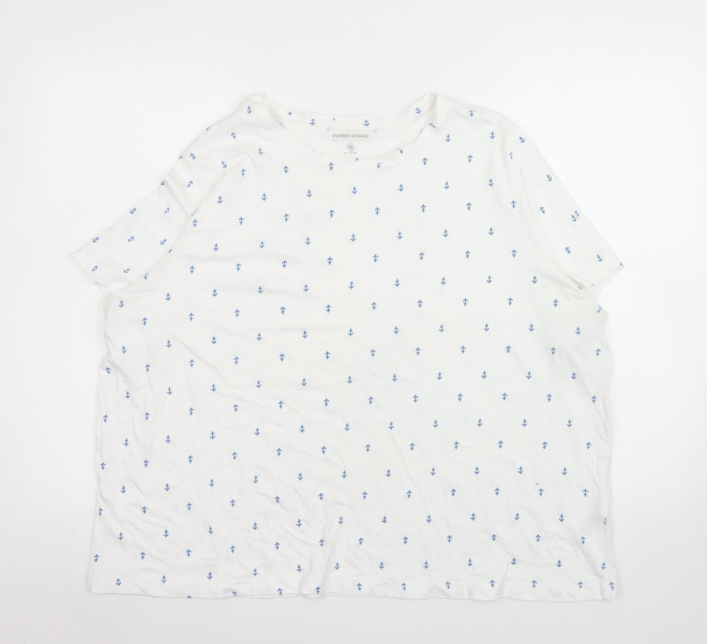 Womens UK Size 2XL Dunnes Stores White Basic T-Shirt