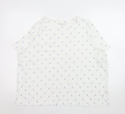 Womens UK Size 2XL Dunnes Stores White Basic T-Shirt
