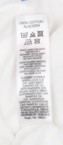 Womens UK Size 2XL Dunnes Stores White Basic T-Shirt