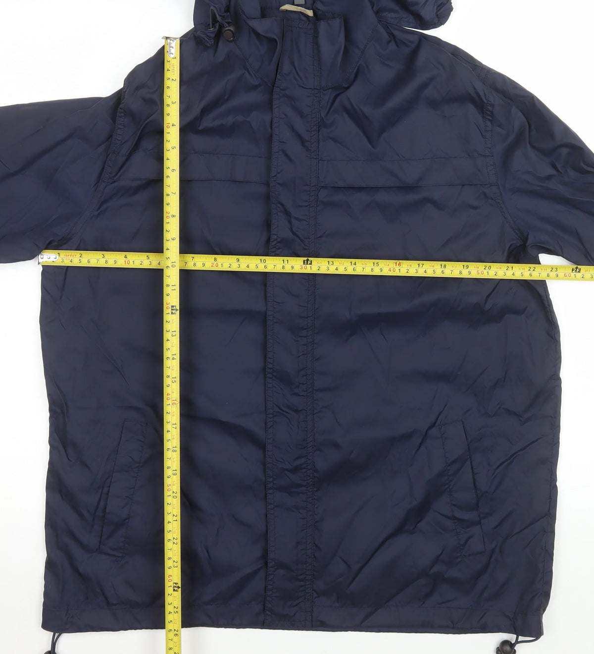Mens UK Size M Project Basic Blue Windbreaker Coat
