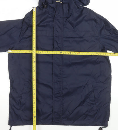 Mens UK Size M Project Basic Blue Windbreaker Coat