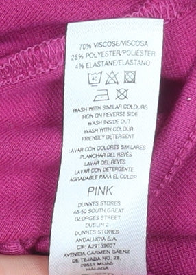 Womens UK Size L Dunnes Stores Pink Tunic Blouse