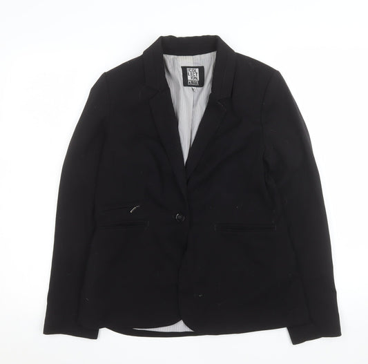 Womens UK Size 10 Debenhams Petites Black Blazer