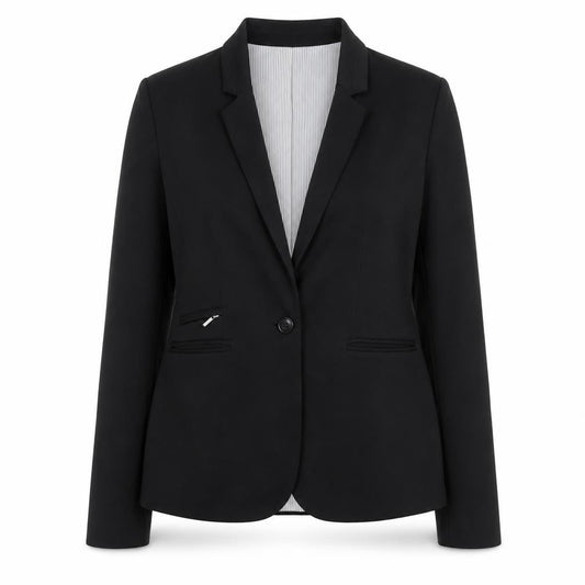 Front view of Debenhams The Collection Petite Black Single-Breasted Blazer, size 10