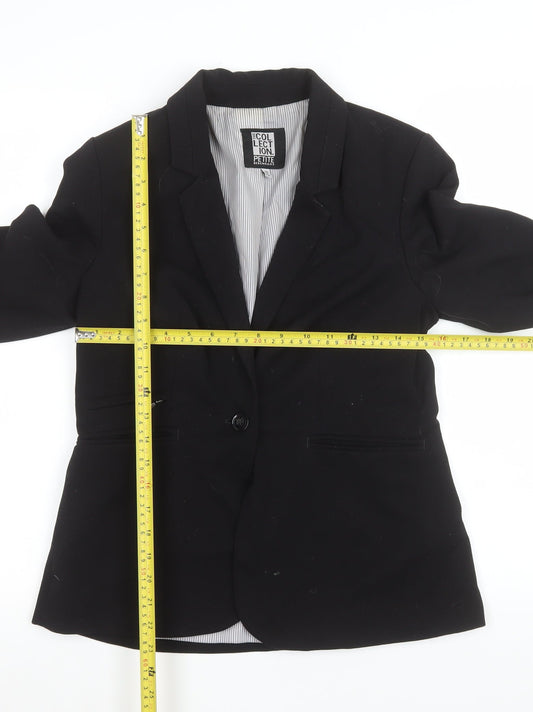 Womens UK Size 10 Debenhams Petites Black Blazer