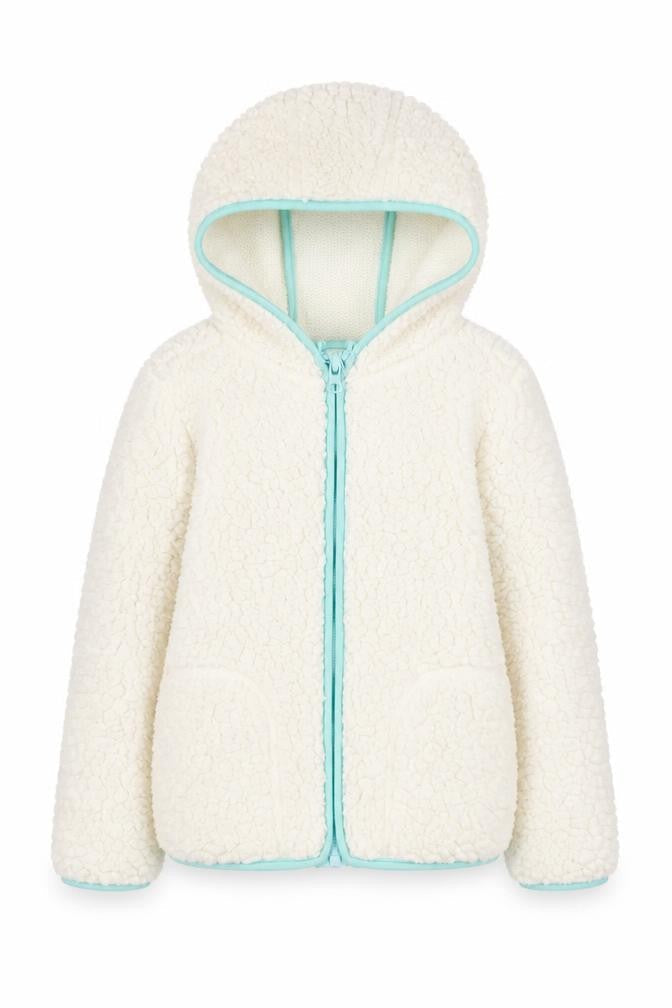 Girls UK Size 7-8 Years Crane Ivory Basic Jacket