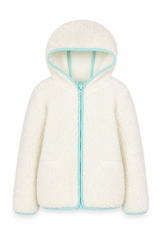 Girls UK Size 7-8 Years Crane Ivory Basic Jacket