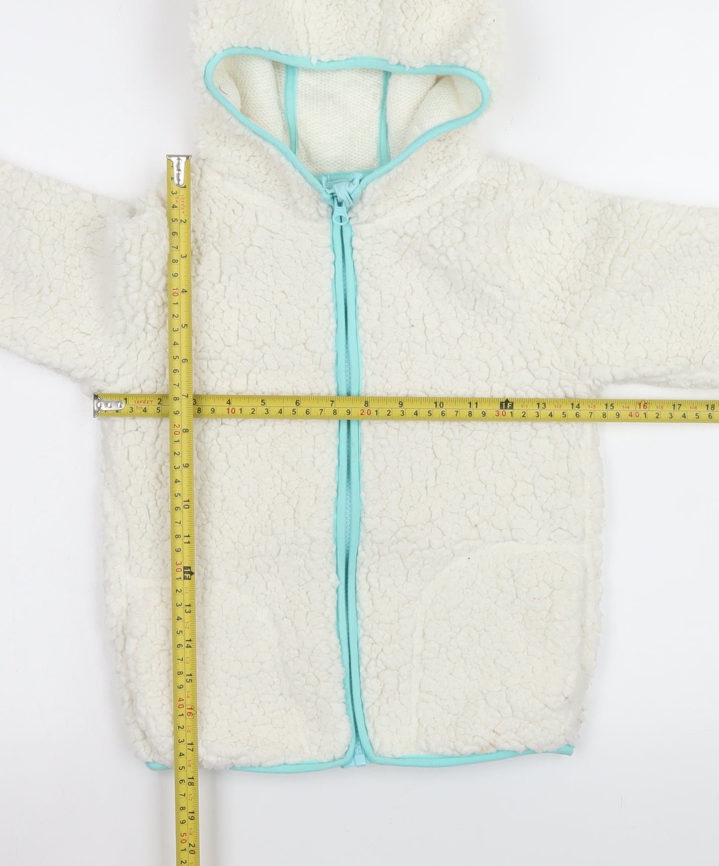 Girls UK Size 7-8 Years Crane Ivory Basic Jacket