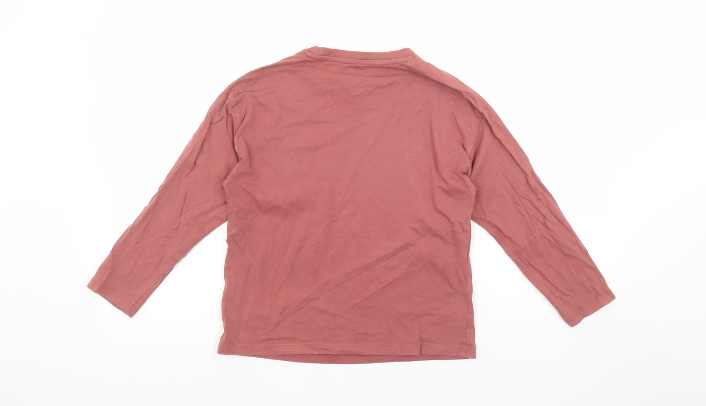 Boys UK Size 8 Years Zara Brown Basic T-Shirt