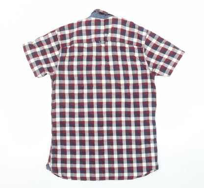 Jack & Jones Men’s Multicoloured Check Cotton Short Sleeve Shirt Size M