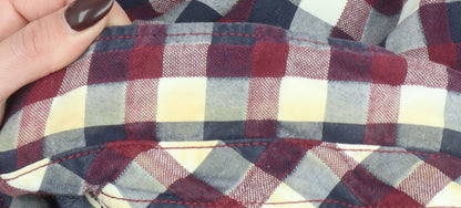 Jack & Jones Men’s Multicoloured Check Cotton Short Sleeve Shirt Size M