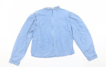 Girls UK Size 12 Years Denim Co. Blue Basic Blouse