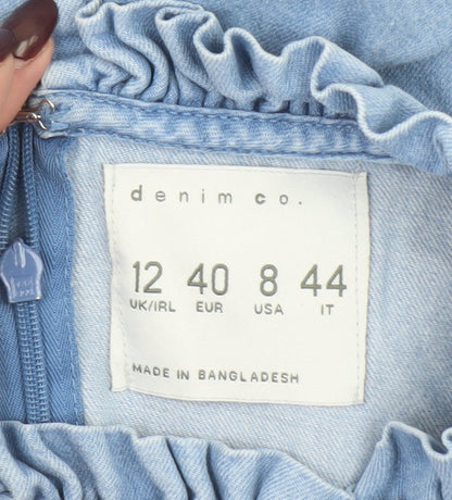 Girls UK Size 12 Years Denim Co. Blue Basic Blouse