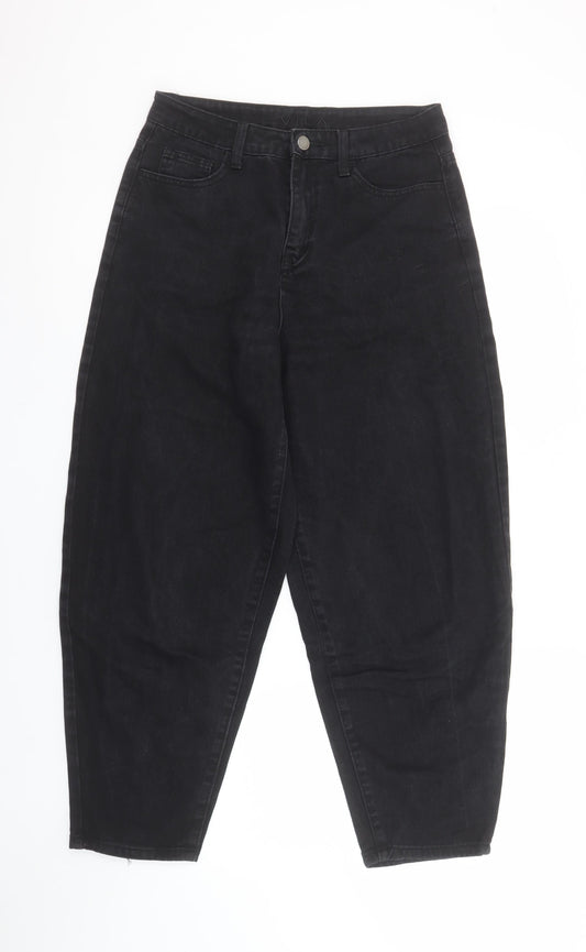 Womens UK Size 10 VILA Relaxed Fit Mom Black Jeans