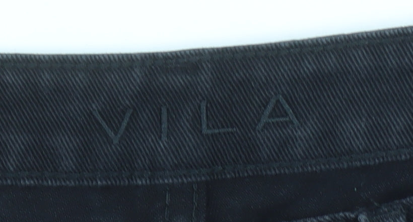 Womens UK Size 10 VILA Relaxed Fit Mom Black Jeans