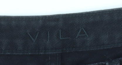 Womens UK Size 10 VILA Relaxed Fit Mom Black Jeans