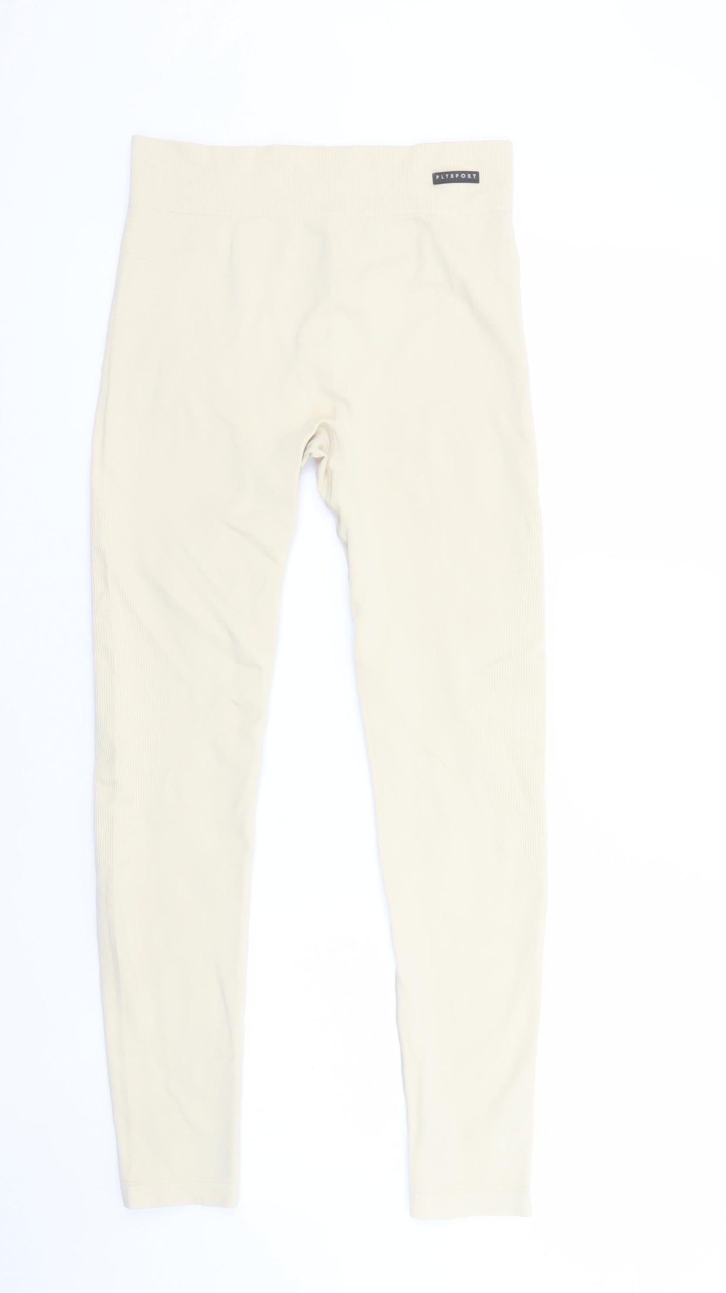 Womens UK Size M PRETTYLITTLETHING Slim Fit Leggings Beige Leggings