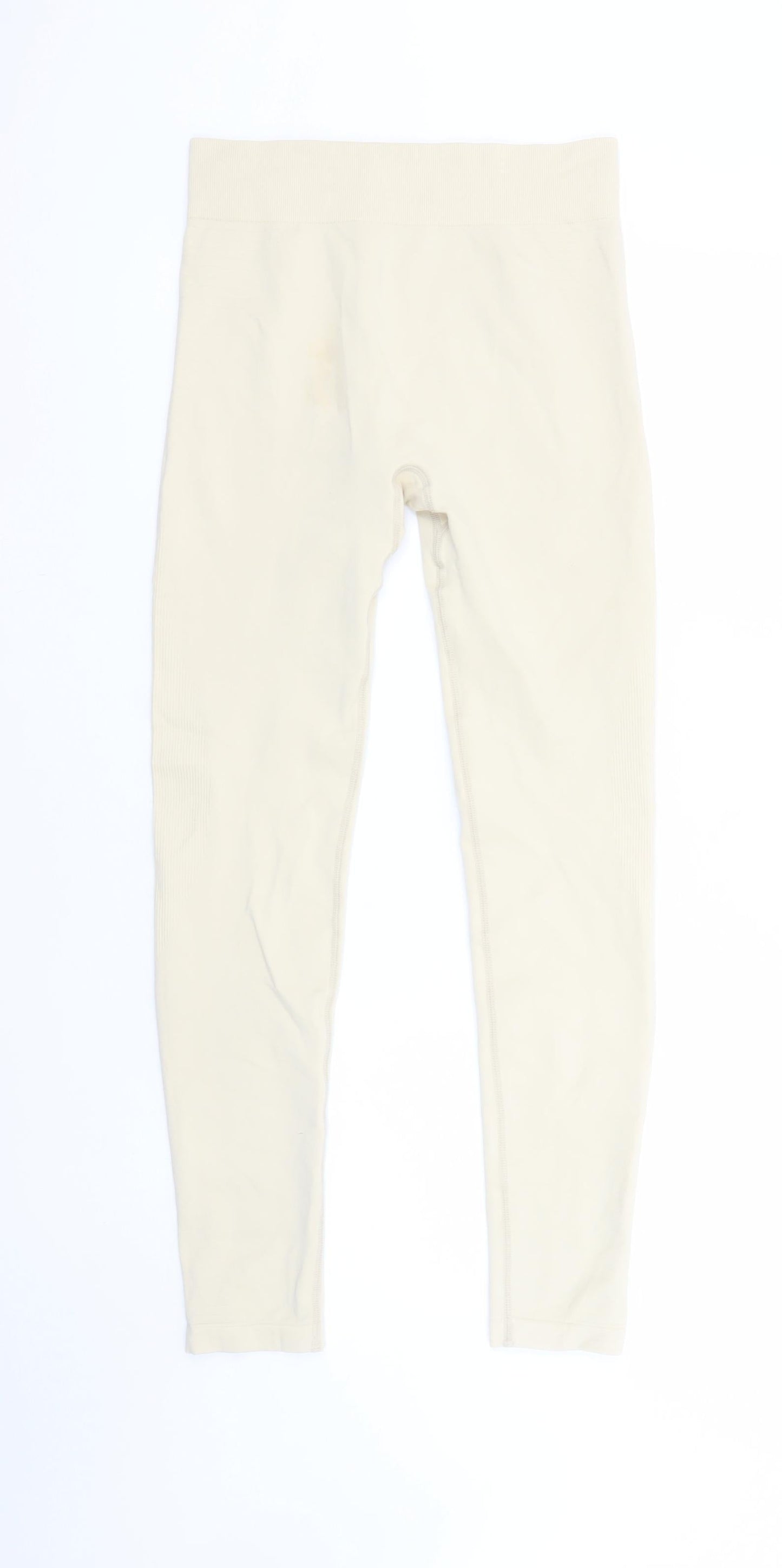 Womens UK Size M PRETTYLITTLETHING Slim Fit Leggings Beige Leggings