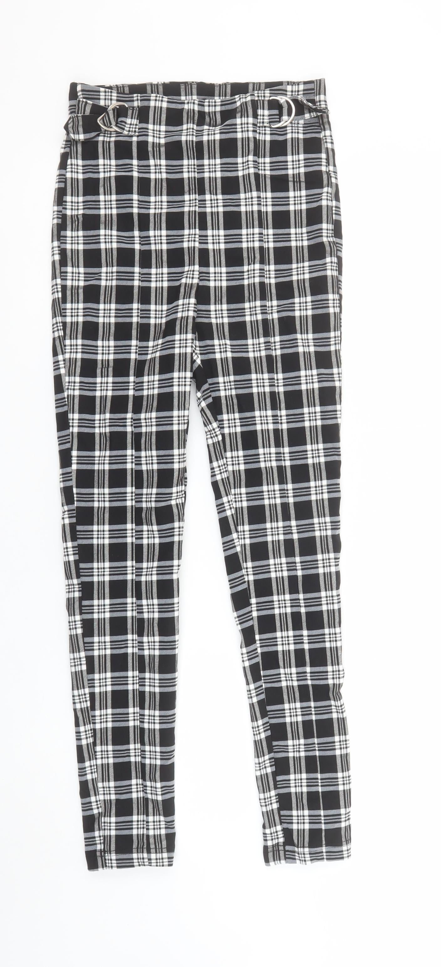 Womens UK Size M Bershka  Ankle Black Leggings