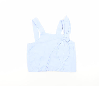 Girls UK Size 13-14 Years Zara Blue Cropped Tank