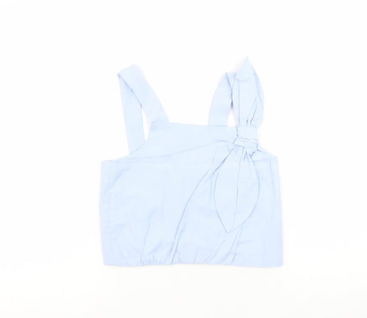 Girls UK Size 13-14 Years Zara Blue Cropped Tank