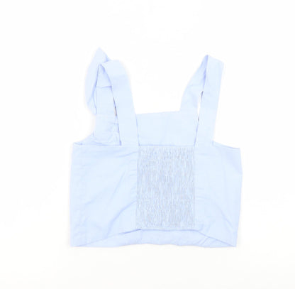 Girls UK Size 13-14 Years Zara Blue Cropped Tank