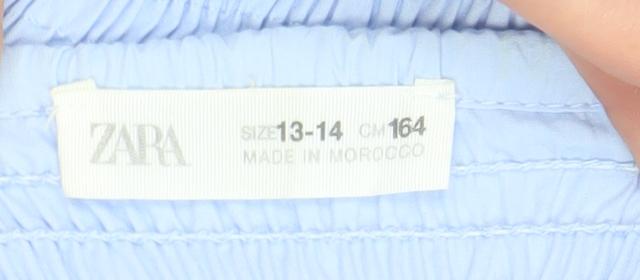 Girls UK Size 13-14 Years Zara Blue Cropped Tank