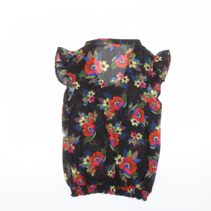 Womens UK Size 10 Atmosphere Black Tunic Blouse