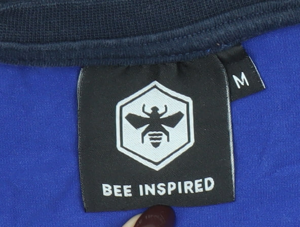 Mens UK Size M Bee Inspired Blue  T-Shirt