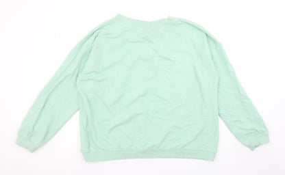 Womens UK Size 2XL bekkin Green Pullover Sweatshirt