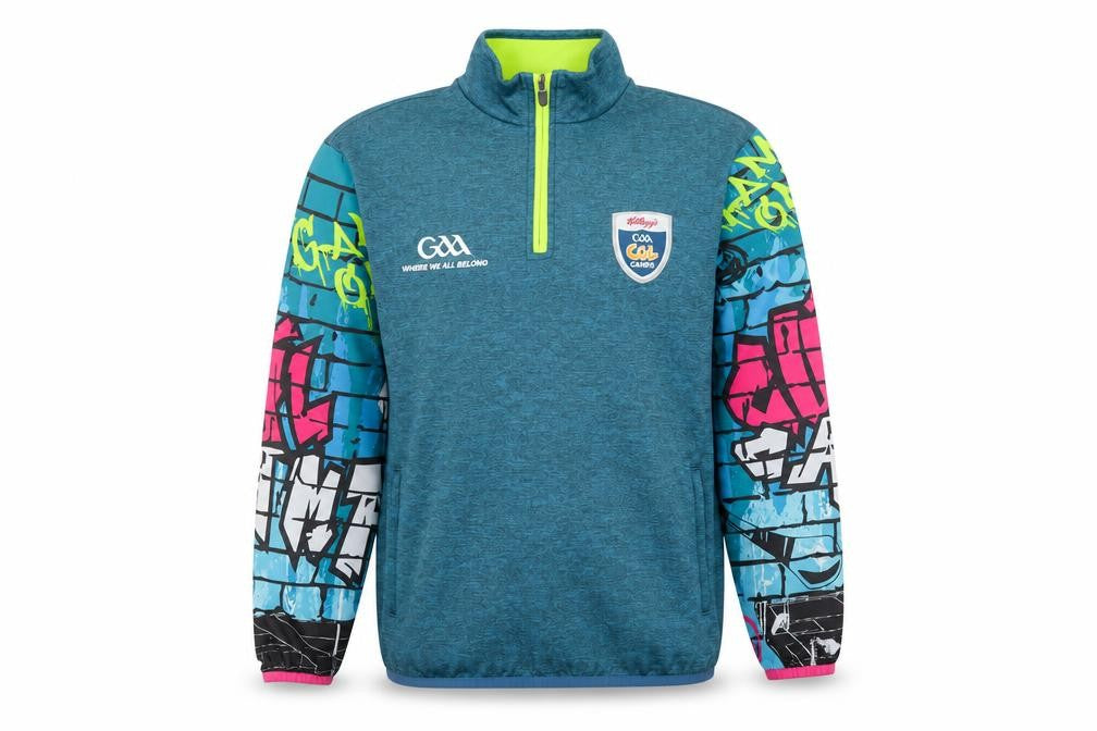 Masita Boys Blue Graphic 1/4 Zip Pullover Sweatshirt Size 4 Years