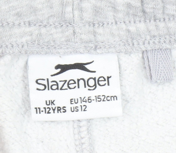 Boys UK Size 11-12 Years Slazenger Regular Fit Jogger Grey Trousers