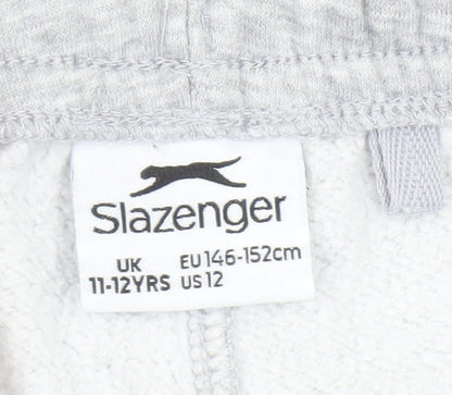 Boys UK Size 11-12 Years Slazenger Regular Fit Jogger Grey Trousers