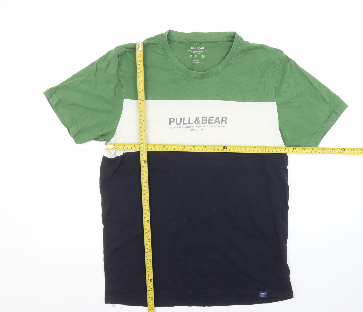 Mens UK Size M Pull & Bear Multicoloured  T-Shirt